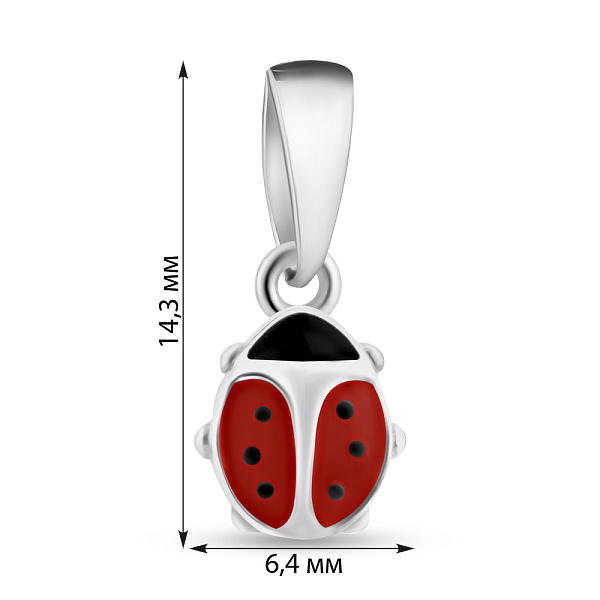 Серебряный подвес с эмалью (арт. 7503/1069/1екчпю) – изображение 2