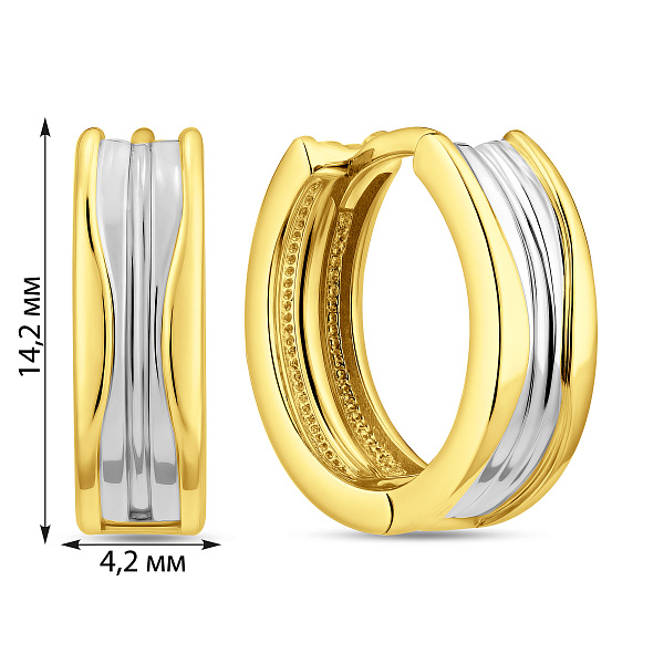 Золоті сережки конго (арт. 111012ж) – зображення 5