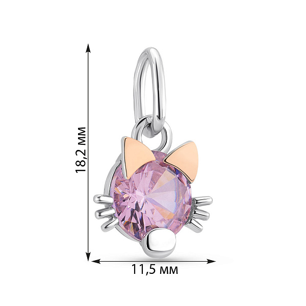 Серебряный кулон с альпинитом (арт. 7203/689арпп) – изображение 2