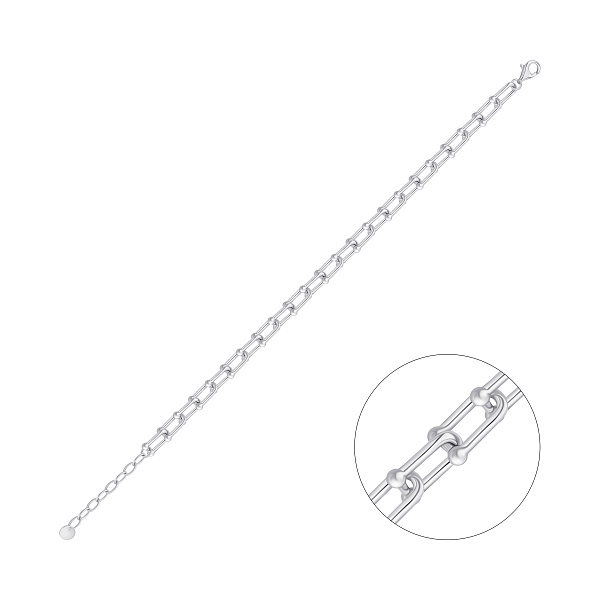 Серебряный браслет без камней (арт. 7509/5186) – изображение 1