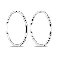 Сережки-кільця зі срібла з алмазною гранню (арт. 7502/1-5003.0.9)
