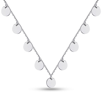 Срібне кольє Монети без каміння (арт. 7507/1081/6)