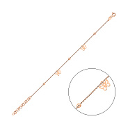 Браслет з червоного золота з підвісками (арт. 326994)