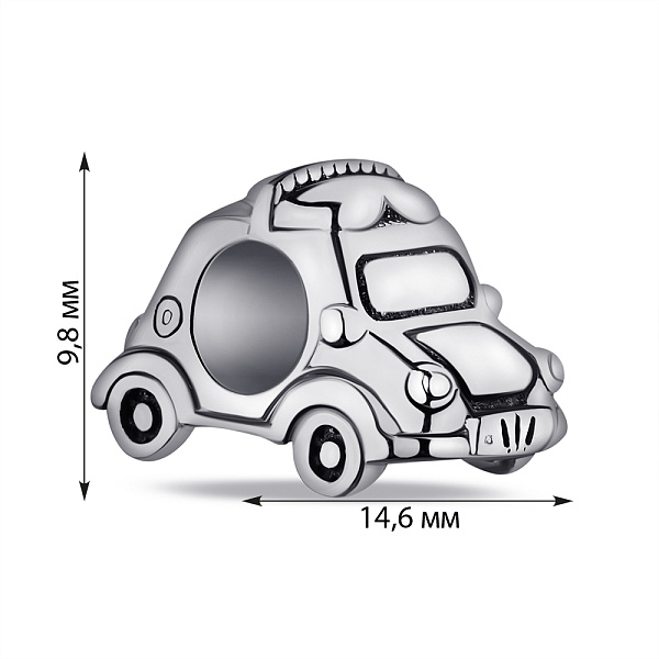 Серебряный шарм Машинка с эмалью (арт. 7903/4252ек) – изображение 2