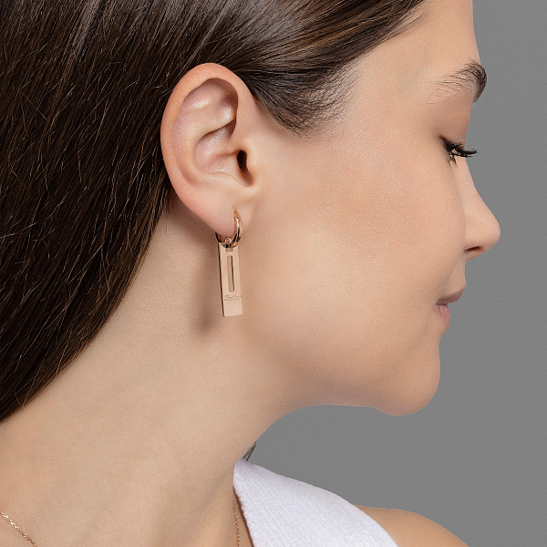 Серьги-подвески из красного золота (арт. 109673/10) – изображение 2