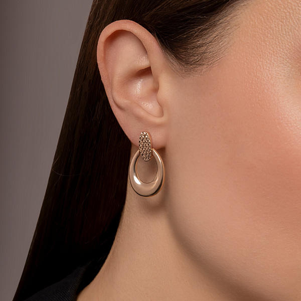 Серьги-подвески из красного золота (арт. 1092090) – изображение 2