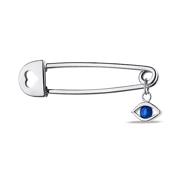 Серебряная булавка с подвеской (арт. 7511/БР2ФС/017ас) – изображение 1