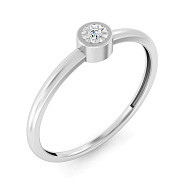 Кольцо из белого золота с бриллиантом (арт. К011286б)