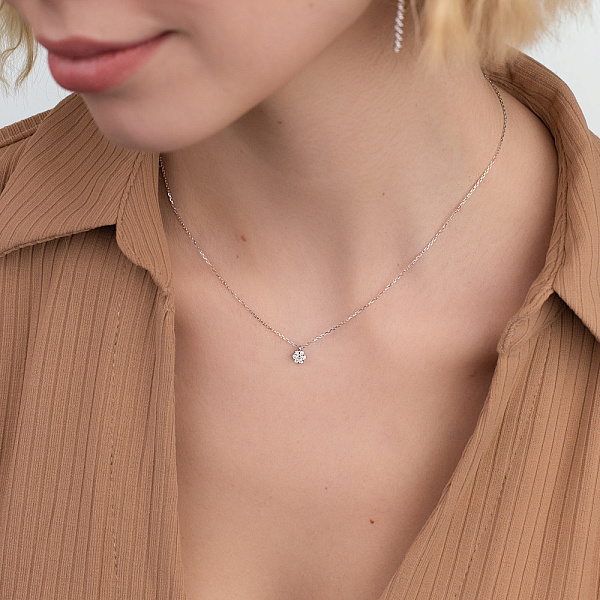 Золоте кольє з діамантами (арт. Ц011285010б) – зображення 3