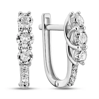 Золоті сережки з діамантами (арт. С011252060/750б)