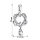 Серебряный подвес Сердце с фианитами (арт. 7503/699П) – изображение 2