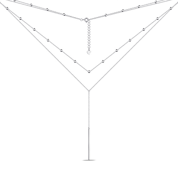 Серебряное колье без камней (арт. 7507/КЛ2/1044-38) – изображение 2