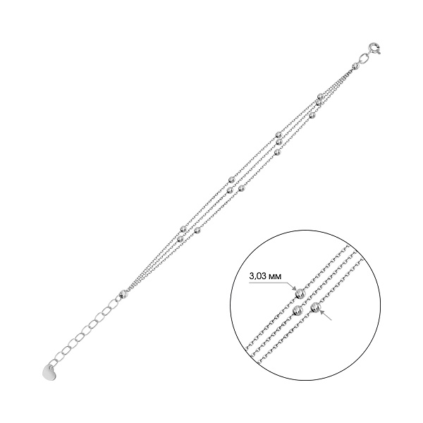 Браслет из белого золота (арт. 340066б) – изображение 3