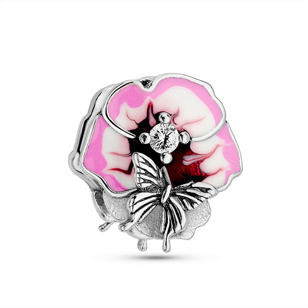 Серебряный шарм с эмалью (арт. 7903/4365ебрк) – изображение 1