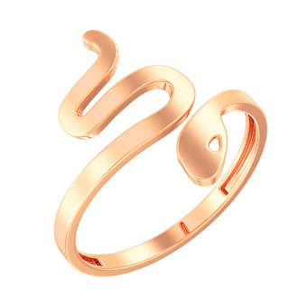 Каблучка «Змія» з червоного золота (арт. 140805)