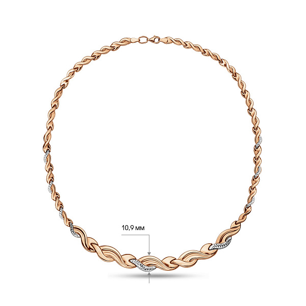 Кольє з золота з родіюванням (арт. 370060р) – зображення 2