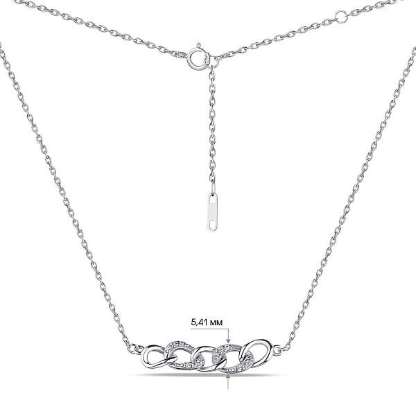 Серебряное колье с фианитами (арт. 7507/2159) – изображение 3