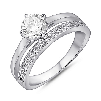 Фото Серебряное кольцо с фианитами (арт. 7501/8179)