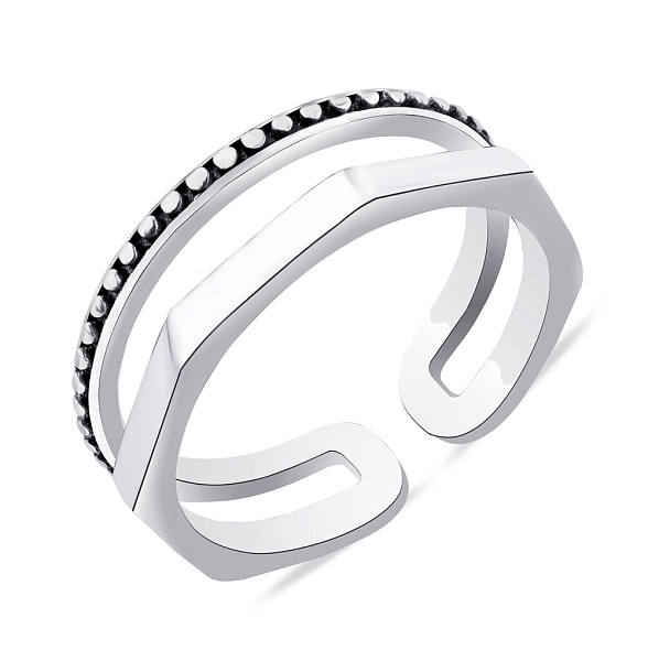 Серебряное двойное кольцо Trendy Style (арт. 7901/6030) – изображение 1