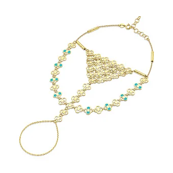 Золотой слейв-браслет Francelli с эмалью (арт. 3261041жег)