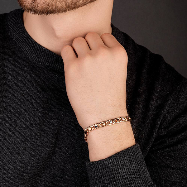 Браслет из красного золота с родированием (арт. 326481р) – изображение 4