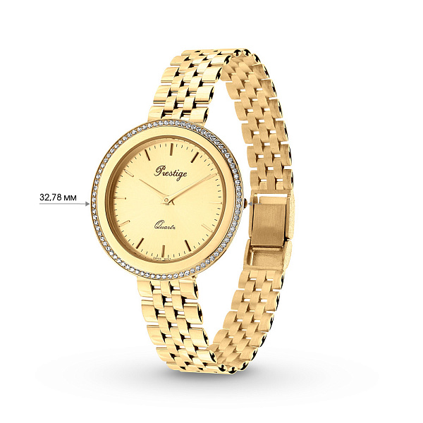 Годинник з жовтого золота з круглим циферблатом (арт. 260095ж) – зображення 5