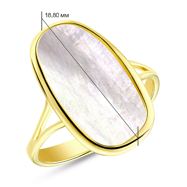 Золота каблучка Diva з перламутром (арт. 154964жп) – зображення 2