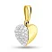 Золотая подвеска Сердечко с фианитами (арт. 440332ж) – изображение 1