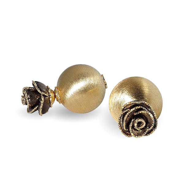 Золотые серьги пусеты Francelli (арт. 105319жкр) – изображение 1