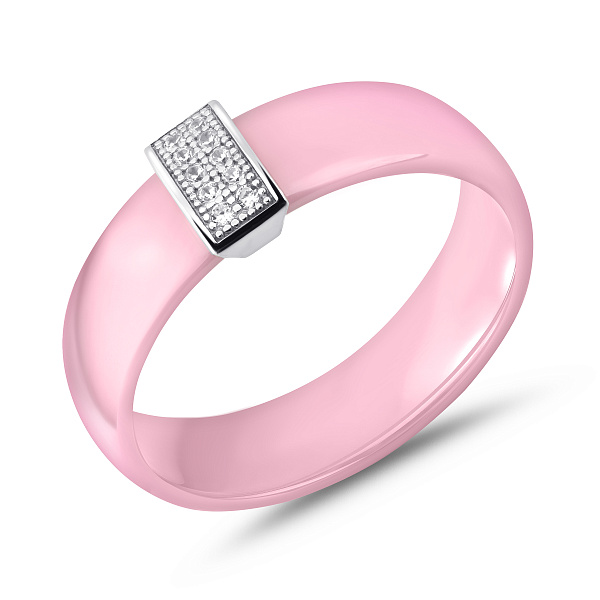 Каблучка зі срібла та кераміки (арт. 7501/1221426кмр) – зображення 1