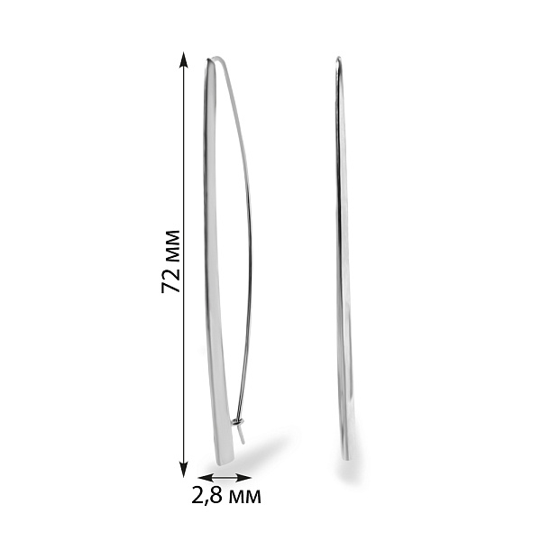 Золотые серьги Francelli из белого золота (арт. 105342б) – изображение 3