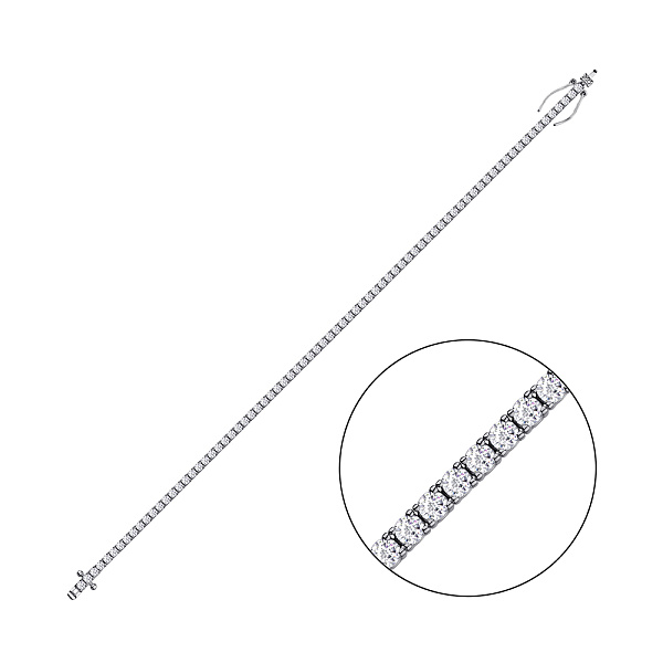 Тенісний браслет зі срібла з фіанітами (арт. 7509/1844/2) – зображення 1