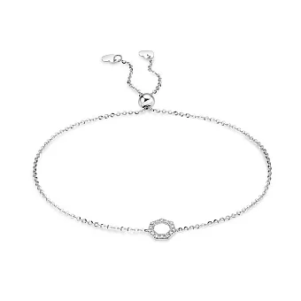 Браслет из белого золота с бриллиантами (арт. Б341362010б)