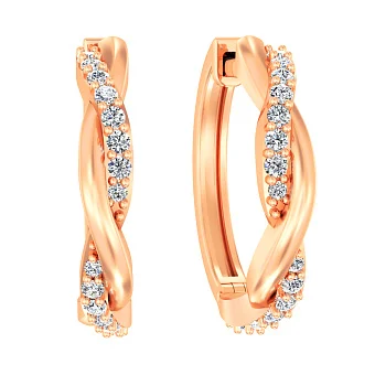 Золотые серьги с бриллиантами (арт. С011323030)