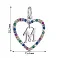 Серебряный подвес Сердце Буква М (арт. 7503/П2ФЦ/1183) – изображение 2