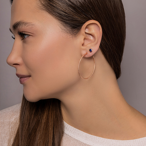 Серьги-кольца из красного золота (арт. 122031/40) – изображение 3