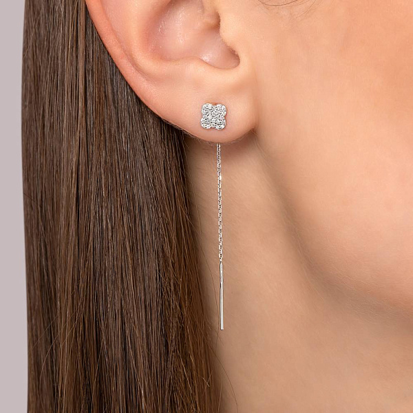 Серьги из золота с бриллиантами (арт. С011509015б) – изображение 2