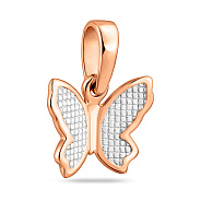 Фото Золотая подвеска Бабочка (арт. 440412)