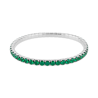 Серебряный браслет с дорожкой из альпинитов (арт. 7509/4838аз)