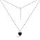 Серебряное колье Сердце с ониксом (арт. 7507/2402о) – изображение 3