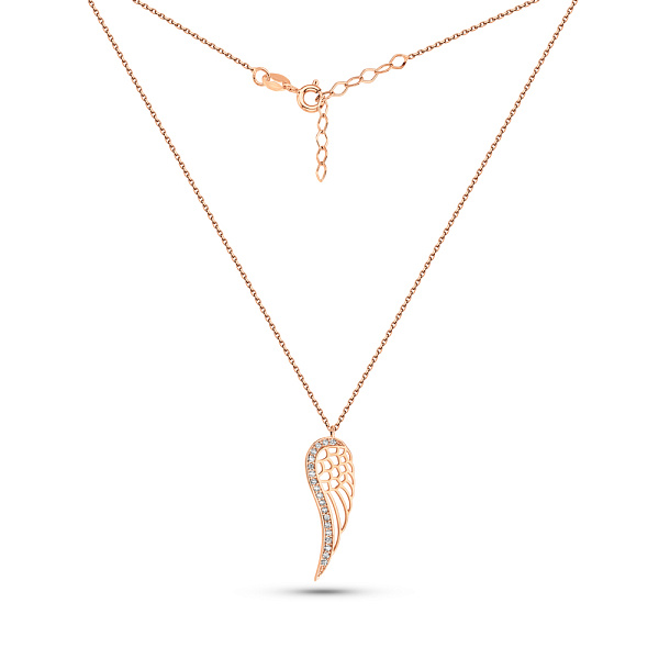 Колье Крылья из золота с фианитами (арт. 352594) – изображение 2
