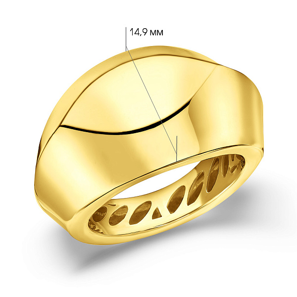 Масивна каблучка з золота Francelli (арт. 156526ж) – зображення 8