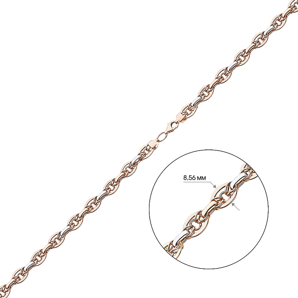 Золотое колье с декоративным плетением (арт. 350502) – изображение 3