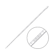 Серебряный браслет с россыпью фианитов (арт. 7509/4994)