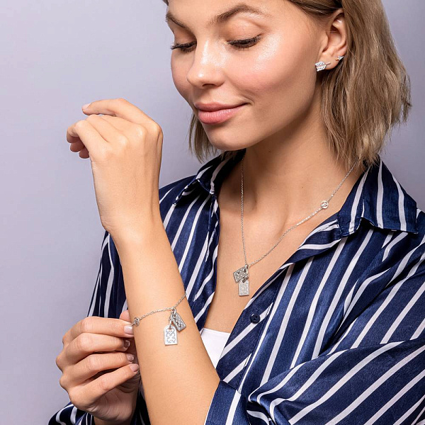 Серебряное колье с подвесками (арт. 7507/1581) – изображение 3