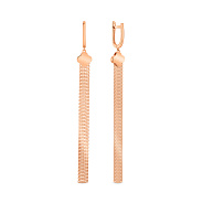 Довгі сережки з червоного золота (арт. 111415)