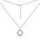 Кольє срібне з підвіскою і з фіанітами (арт. 7507/1629) – зображення 2