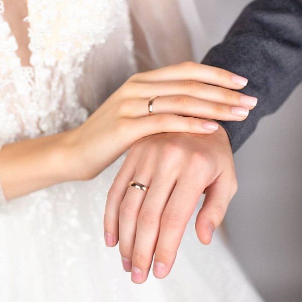 Класична золота обручка Європейка (арт. 239041) – зображення 2