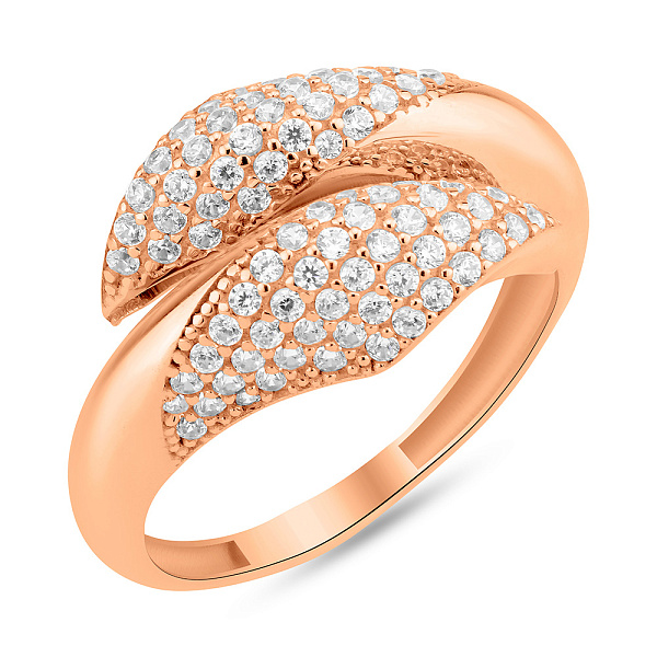 Золотое кольцо с фианитами (арт. 156503) – изображение 1