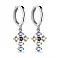 Серебряные серьги-подвески с альпинитами (арт. 7502/9350/10ацв) – изображение 1